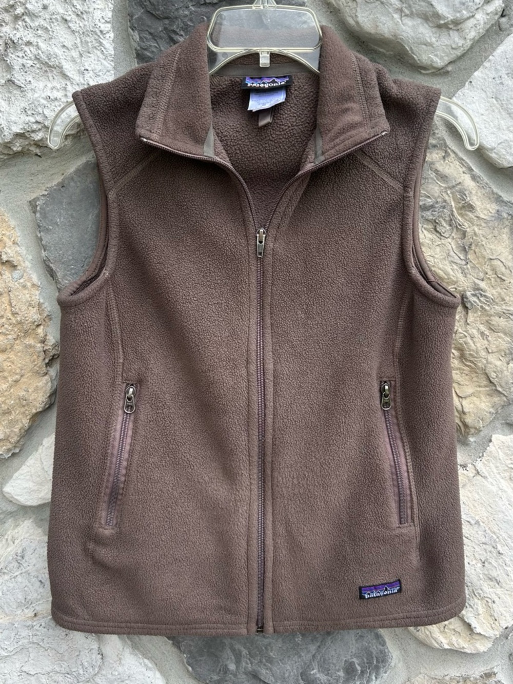 Patagonia Synchilla Vest Womens Size M Brown Fleece Full Zip Outdoor Activewear
